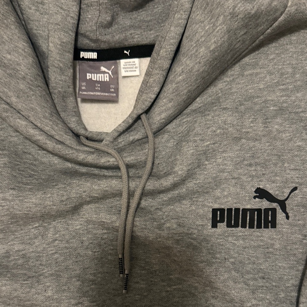 PUMA Men's Charcoal Hoodie - Picture 2 of 2